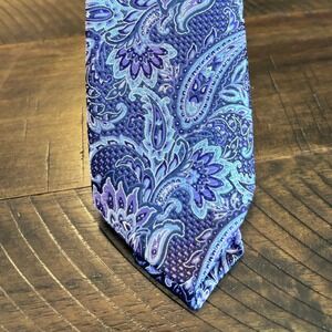 NWT The Savile Row Necktie‎ Nordstrom Purple Paisley Floral Men's Tie